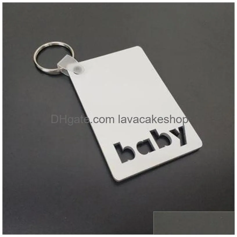 party favor dhs sublimation keychain party favor love grad dad mom senior key chain creative diy gift blank mdf keyrings