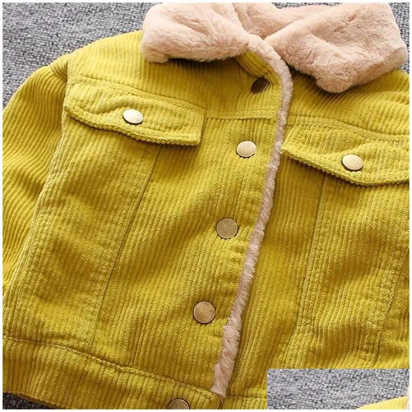 baby girls boys casual winter warm jacket for kids plush cotton coat children lapel outerwear 03 y toddler christmas clothes 795 v2