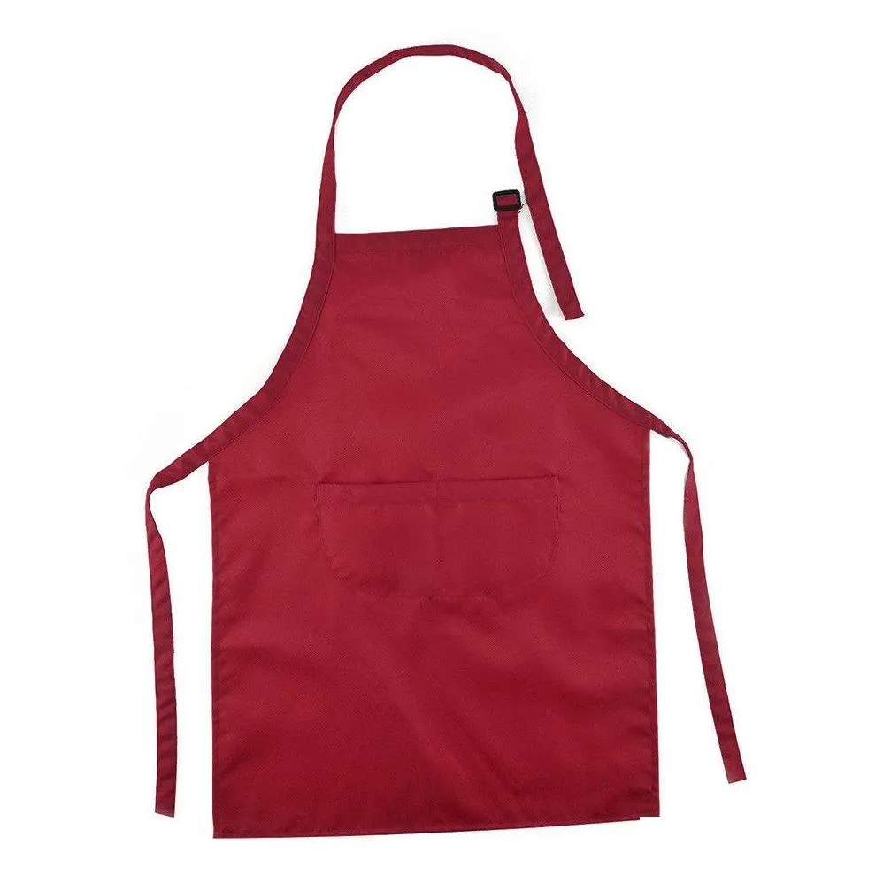 aprons child apron kids sleeve hat pocket kindergarten kitchen baking painting cooking drink enfant kitchen1