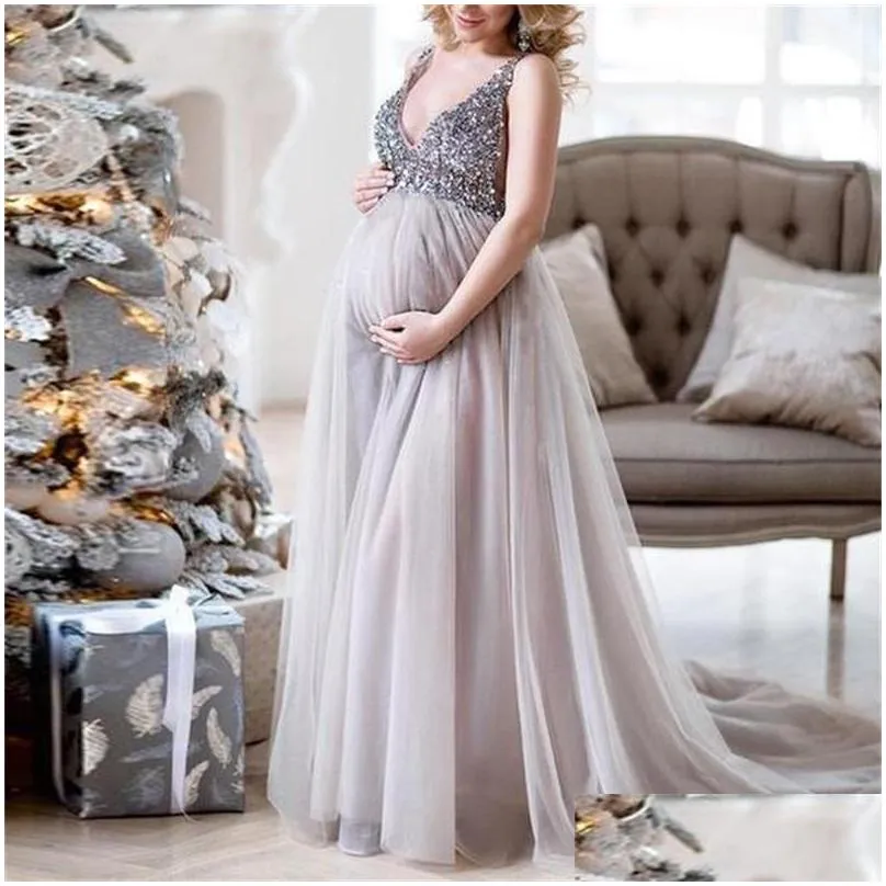 maternity dresses for p o shoot vneck sequins design maternity p ography props pregnancy dresses baby shower gift 279 z2