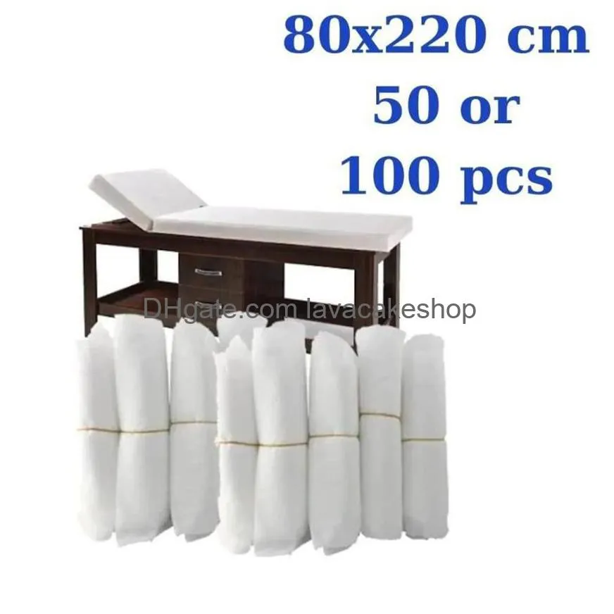 disposable table covers tissue/poly flat stretcher sheets underpad cover fitted massage beauty care accessories 80x220cm252i