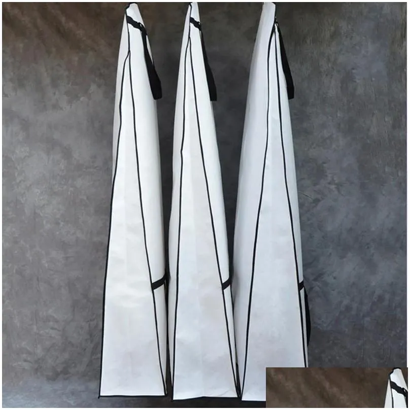 clothing wardrobe storage black wedding dress garment bag covers nonwoven dust full zipper thickened portable folding dualuse cover