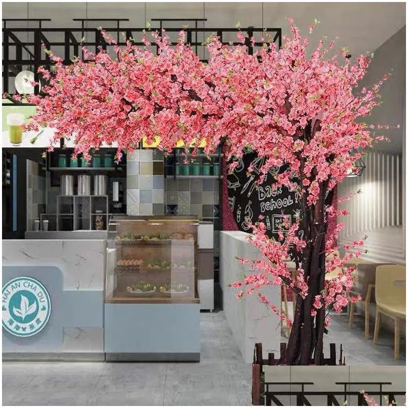 decorative flowers wreaths artificial cherry tree landing simulation flower ornaments