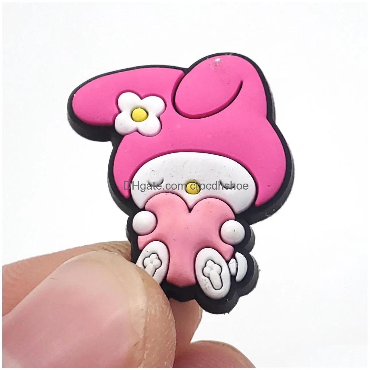 anime charms wholesale kuromi charms melody cartoon croc charms shoe accessories pvc decoration buckle soft rubber clog fast ship