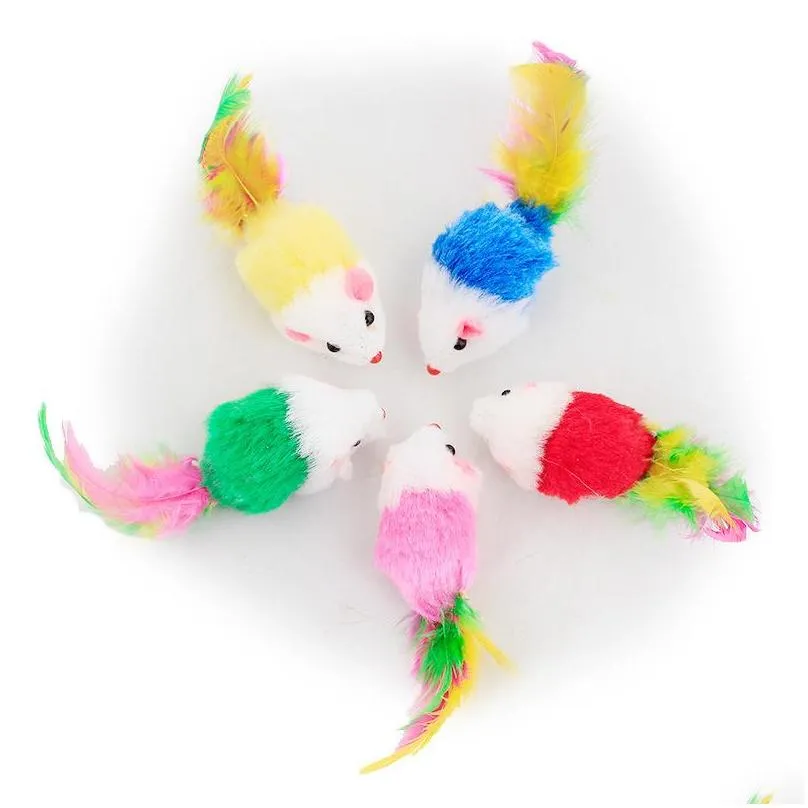 colorful cat toy lovely mouse for cats dogs funny fun playing contain catnip toys pet supplies