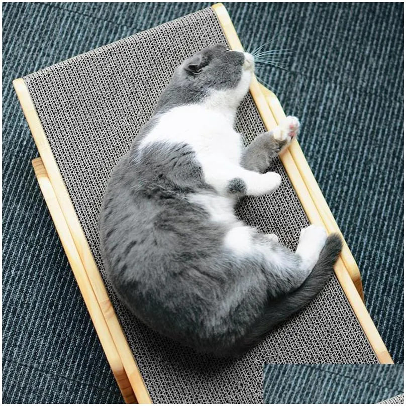 wooden cat scratcher scraper detachable lounge bed 3 in 1 scratching post for cats training grinding claw toys cat scratch board