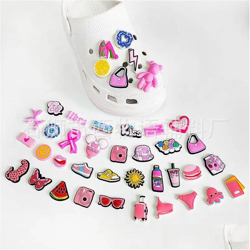 anime charms wholesale childhood memories princess pink sexy girl cartoon croc charms shoe accessories pvc decoration buckle soft rubber clog charms fast