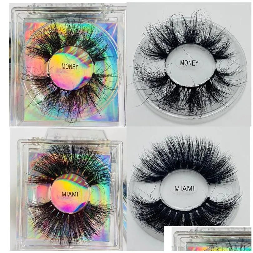 fashion 25mm 27mm 8d faux mink false eyelashes long fluffy wispies eyelashes extension cruelty handmade lashes eye makeup