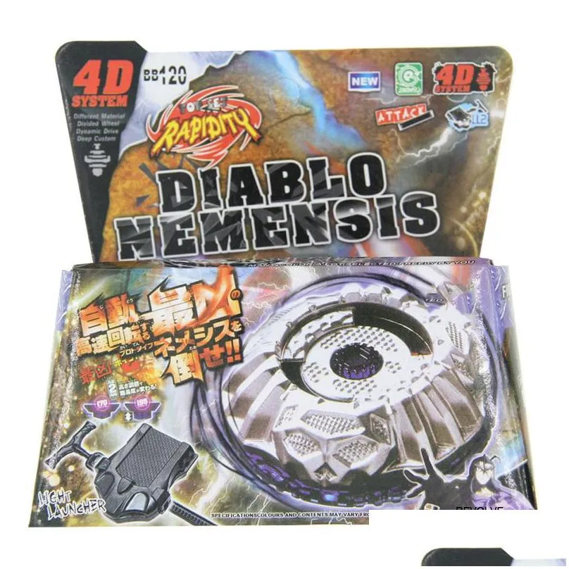 bx toupie burst beyblade spinning top metal fusion masters diabl nemesis xd bb122 fury 4d star starter set with launcher 220718