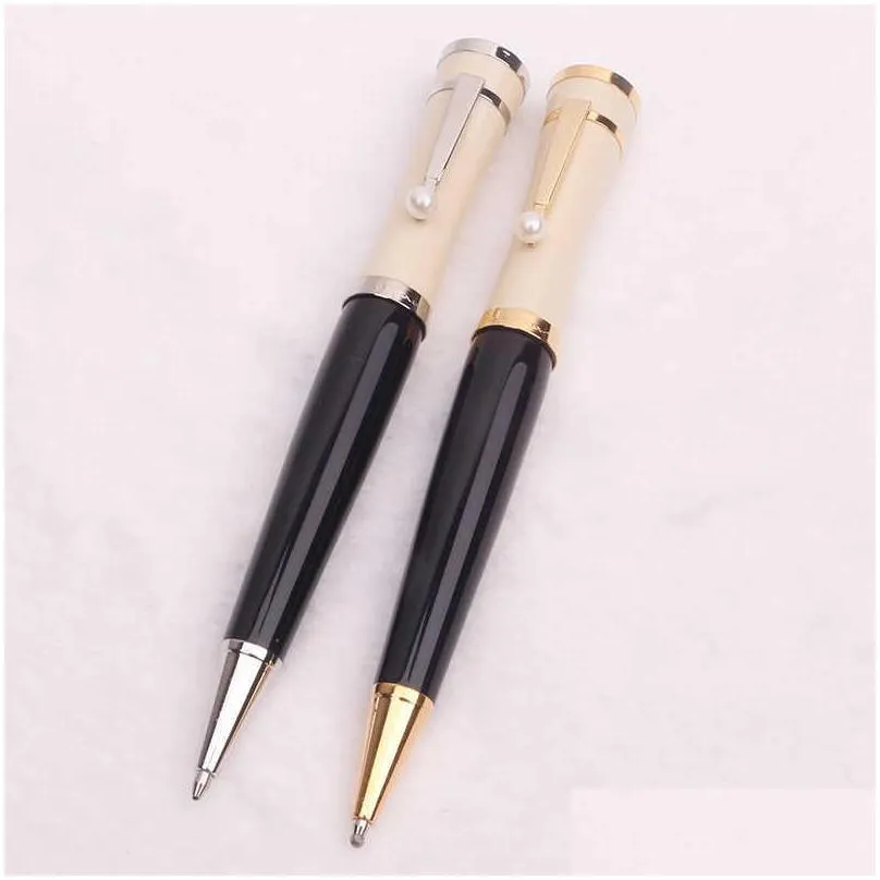 pen garbo with cute pearl clip office stationery gel ink fashion design roller ball pens promotion gift