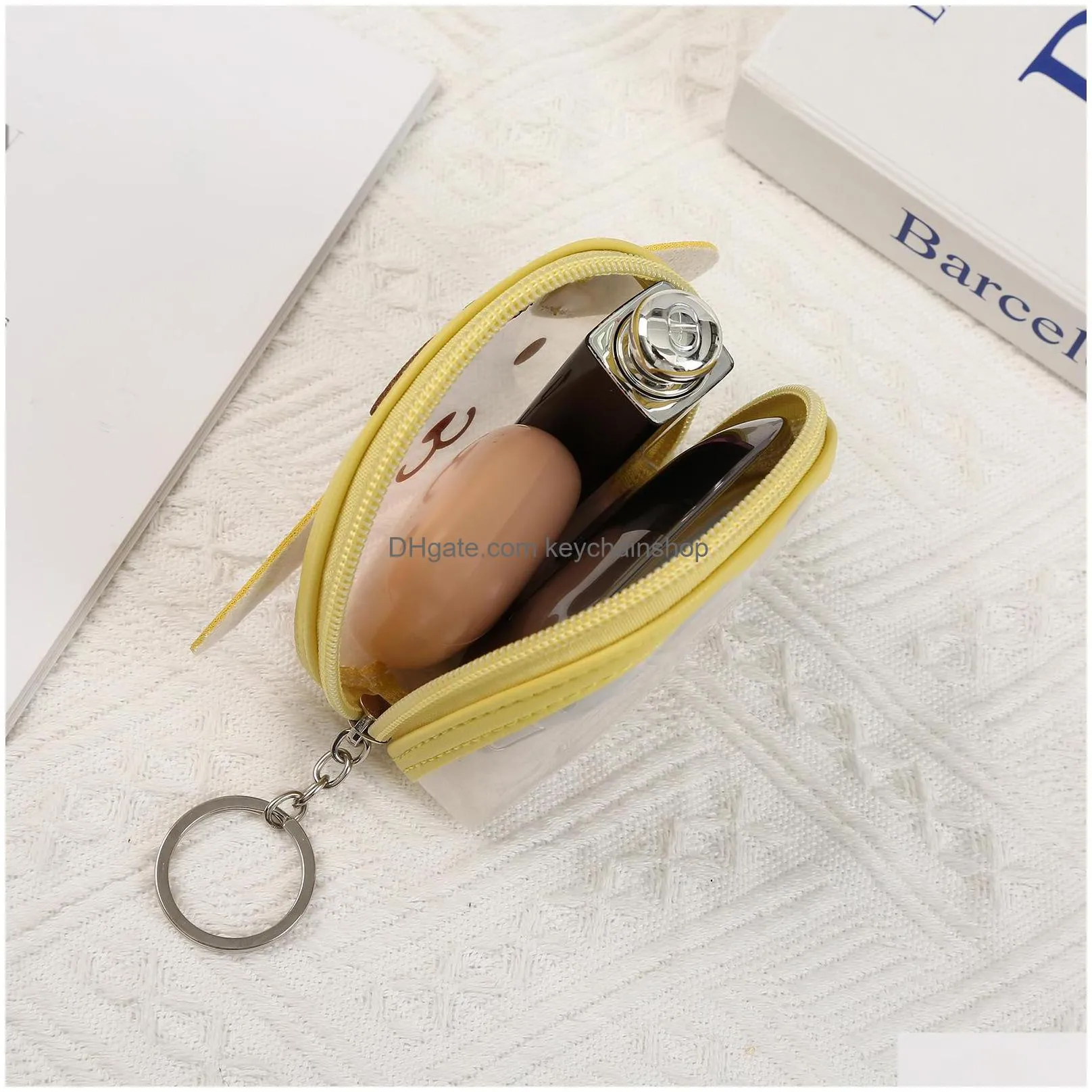 coin purses case keychains rings cute bear cat rabbit owl pvc car keyrings holder gifts animal design bag pendant charms fashion key chains jewelry