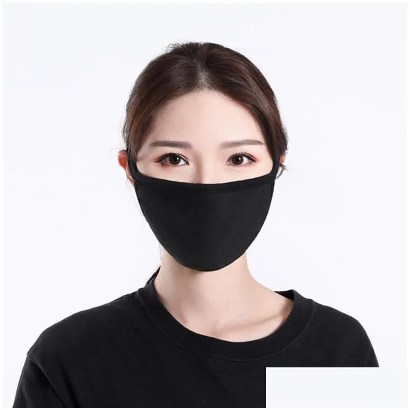 black cotton mask classic fashion face masks washable reusable dustproof cloth mask for man woman protective products