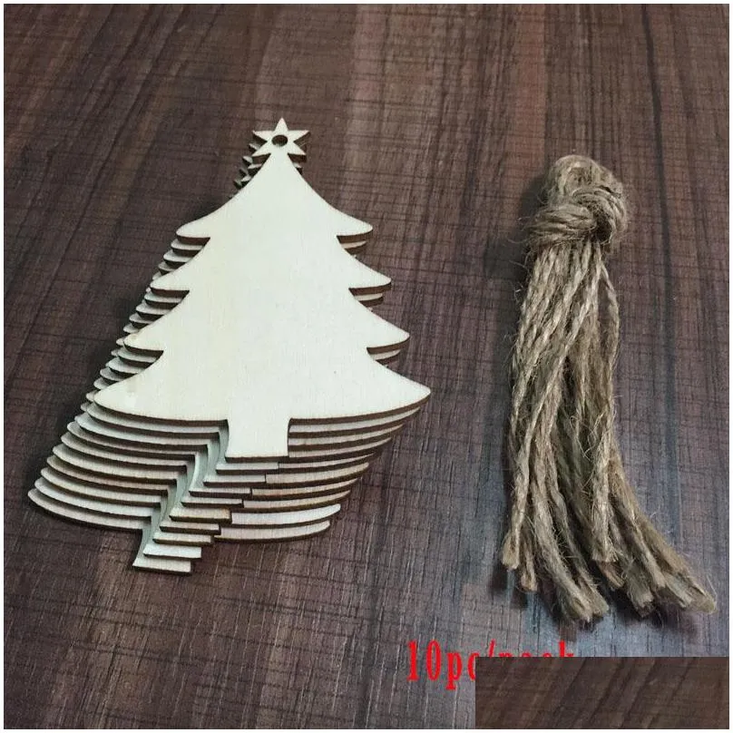 christmas tree decoration pendant wooden crafts handmade diy small gifts home party christmas decoration supplies 