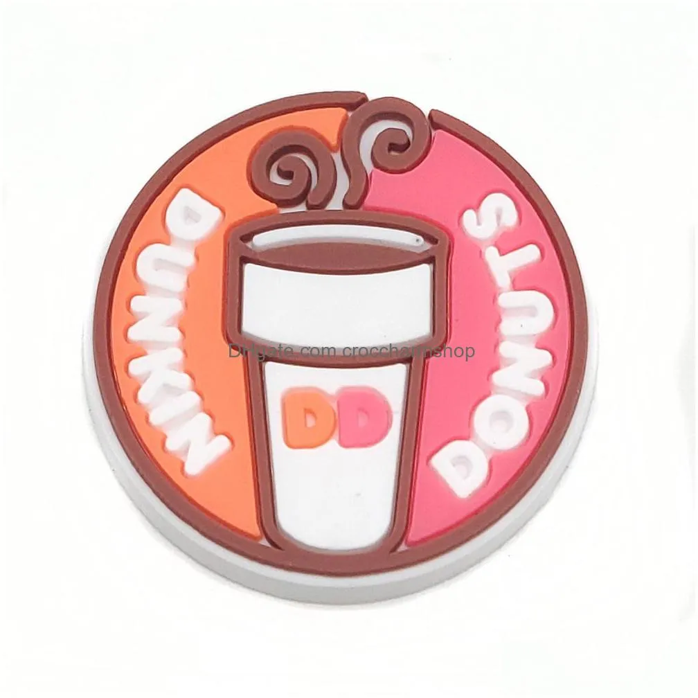 anime charms wholesale childhood memories drink donut cartoon croc charms shoe accessories pvc decoration buckle soft rubber clog charms fast