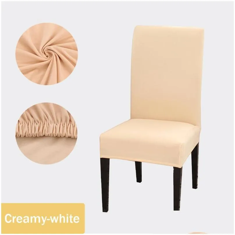 4pcs dining chair cover removable polyester elastic slipcover protector case stretch for kitchen el banquet seat covers