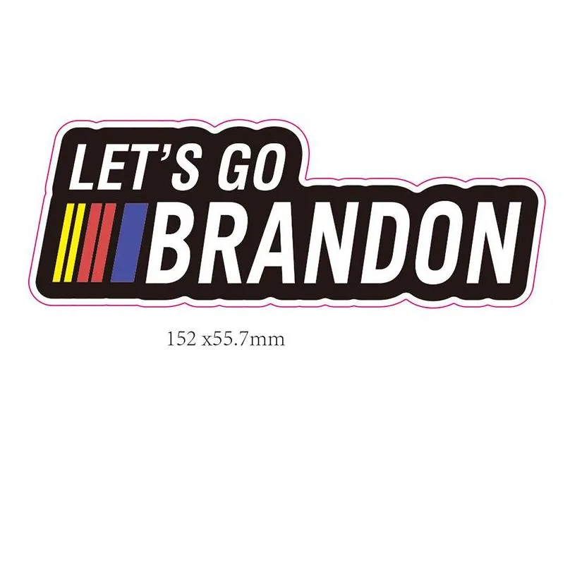 lets go brandon flags sticker for car trump prank biden pvc stickers