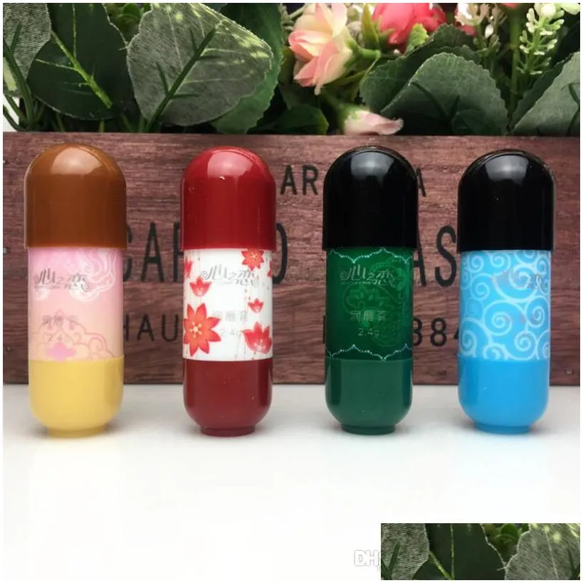 newest lip balm lovely kimono doll pattern lip smacker colorful girl makeup lip balm present for friend