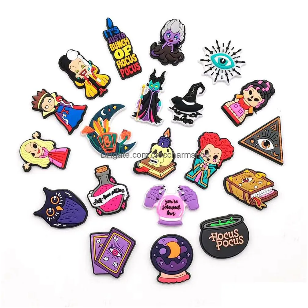 anime charms wholesale childhood memories magic witch cartoon croc charms shoe accessories pvc decoration buckle soft rubber clog charms fast