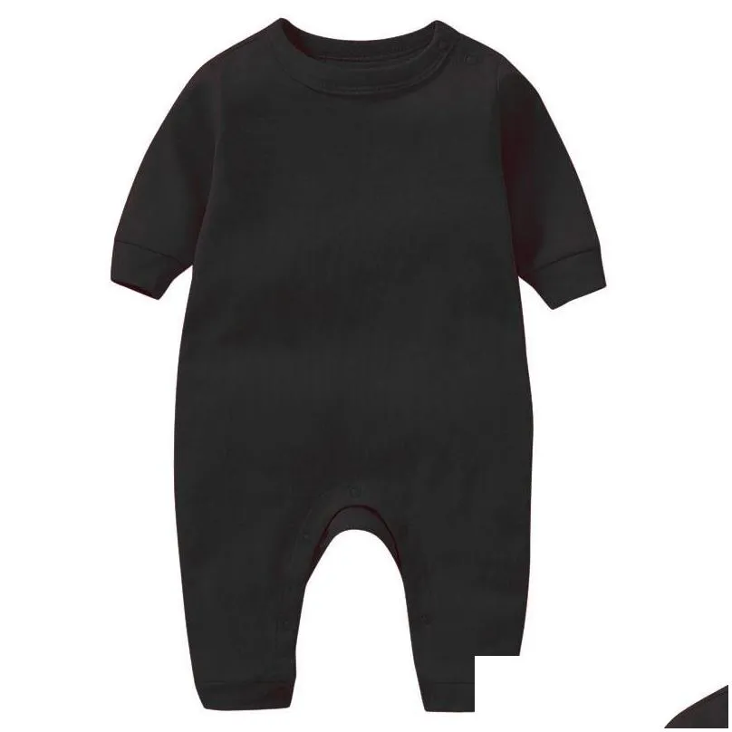  born baby jumpsuits infant solid colors rompers kids long sleeve onesies kid boys clothes 365 j2