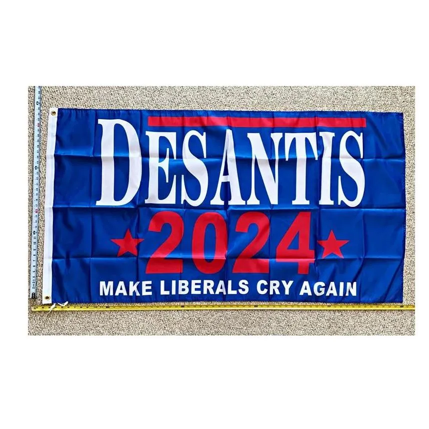 latest design 3 5 feet 100d polyester ron desantis flag 90 150cm home garden banner decorations for us presidential election sxjun7