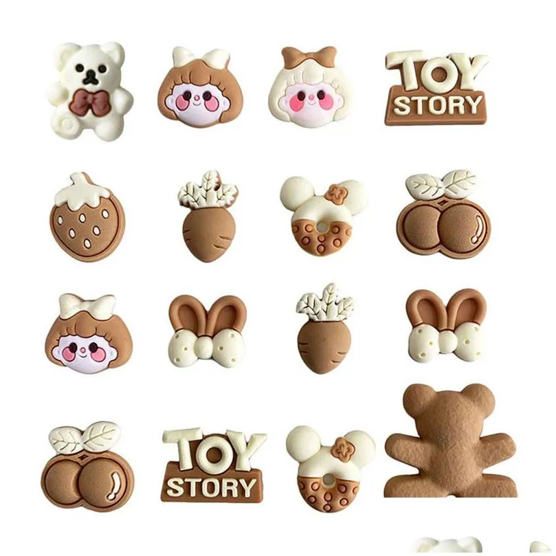 anime charms wholesale childhood memories bear mouse ears toys funny gift cartoon croc charms shoe accessories pvc decoration buckle soft rubber clog