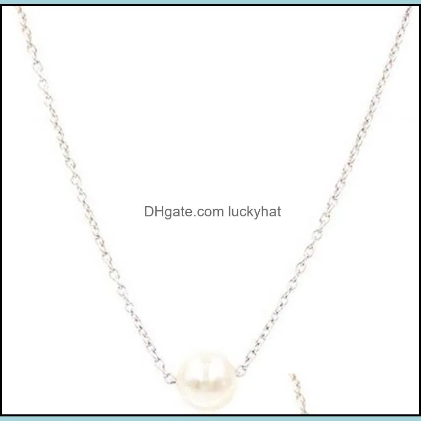 dogeared necklace with pearls pendant pearls of love silver and gold noble and delicate no fade 5952