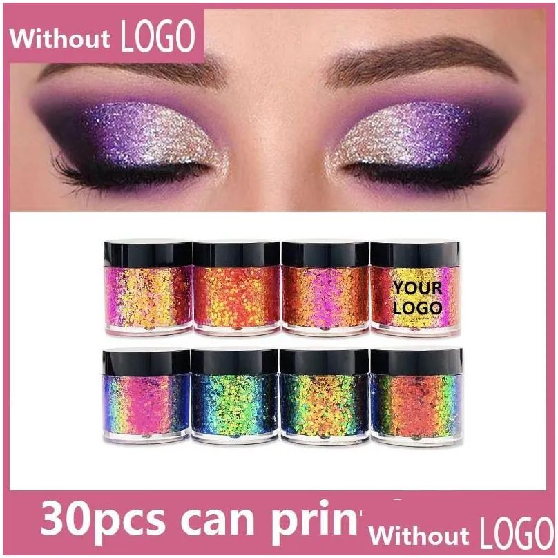 private label glitter eyeshadow cream high pigment single chameleon makeup eye shadow pigments custom logo