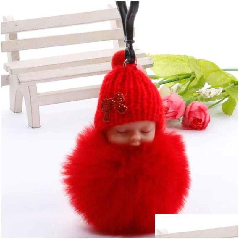 7.5cm cute 17 styles babys plush toys keychain party supplies soft stuffed dolls toy for kids children baby girls christmas gifts 