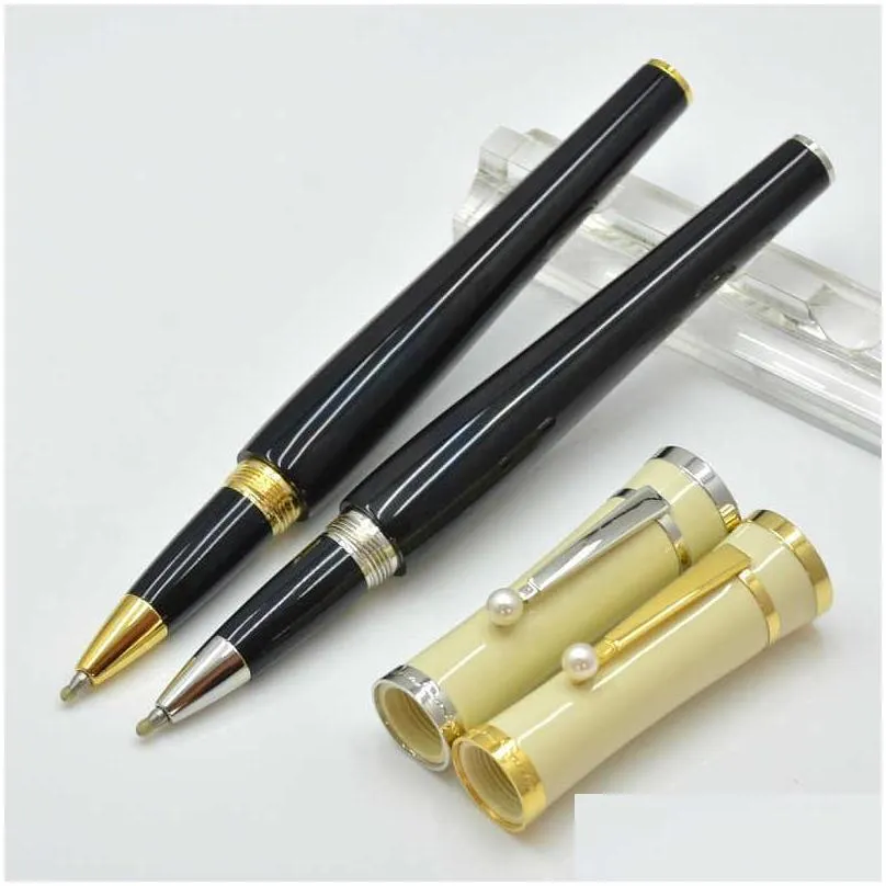 pen garbo with cute pearl clip office stationery gel ink fashion design roller ball pens promotion gift