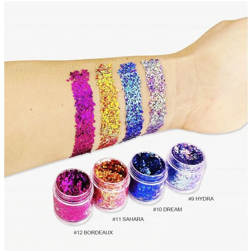 private label glitter eyeshadow cream high pigment single chameleon makeup eye shadow pigments custom logo