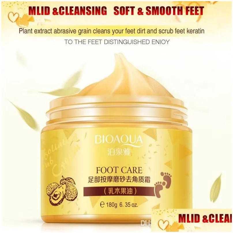 bioaqua foot care massage cream peeling exfoliating moisturizing foot spa beauty remove dead skin foot cream