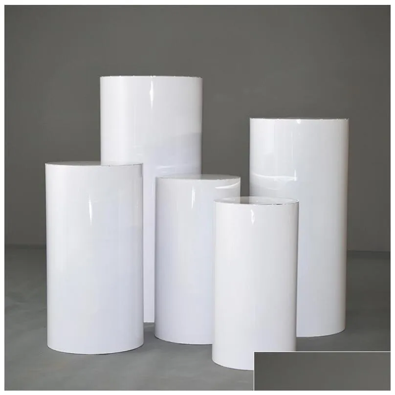 5pcs products sashes round cylinder pedestal display art decor plinths pillars for diy wedding decorations holiday sxa6