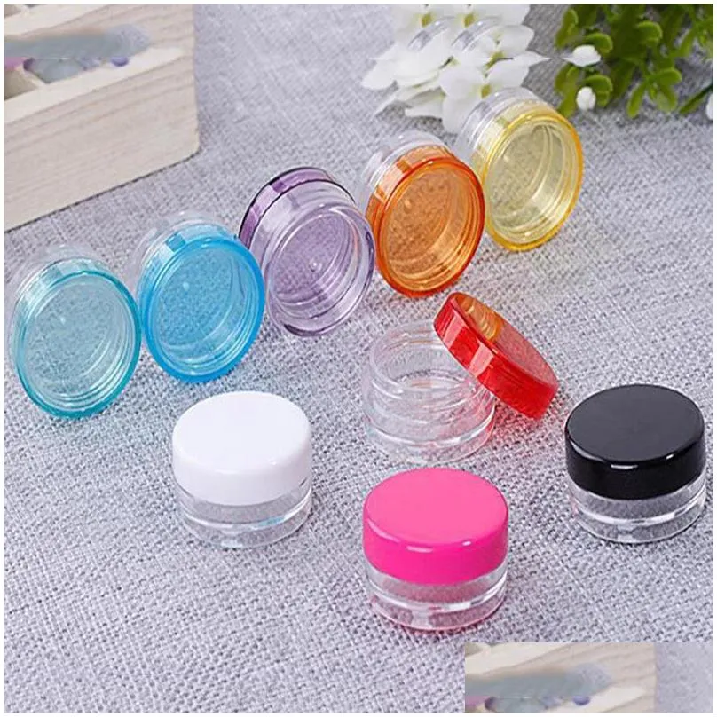 wax container plastic box 3g/5g round bottom cream cosmetic packaging boxes small sample bottles