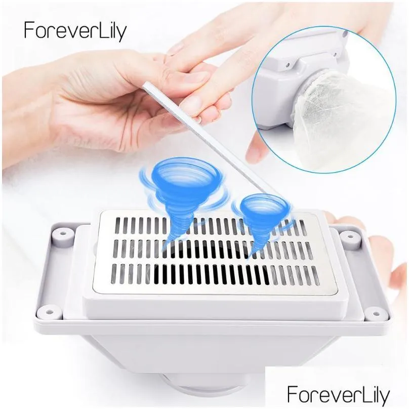 nail art equipment 6w builtin desk dust collector sd39c powerful fan high speed suction vacuum cleaner manicure machine add bag