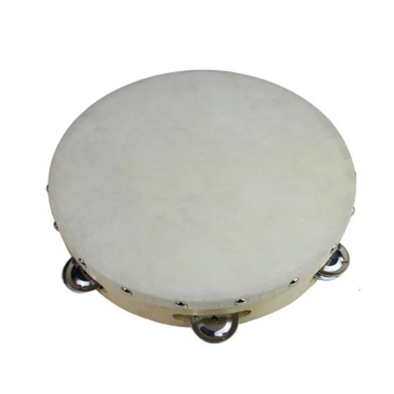 drum 6 inches tambourine bell party favor hand held birch metal jingles kids school musical toy ktv party percussion toy sxjun27