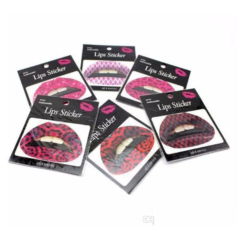 temporary lip tattoo stickers lipstick art transfers kiss lips body art beauty makeup waterproof temporary tattoo stickers