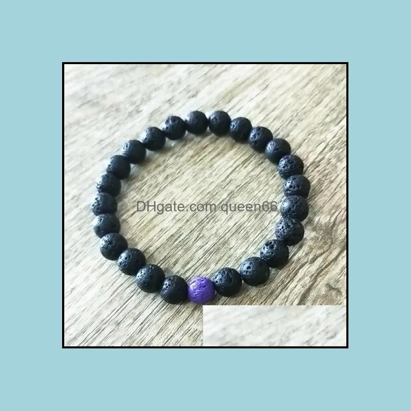 black colourful lava stone bead bracelet essential oil perfume diffuser bracelet for women men