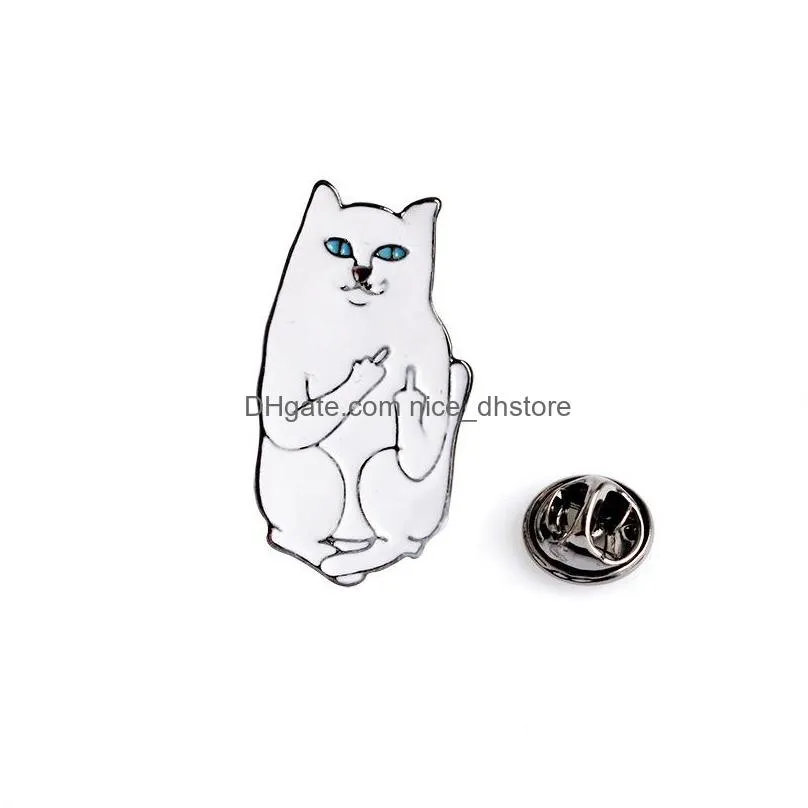 cartoon funny cats with banana on branch design brooch pins badge pinback button corsage men women child jewelry