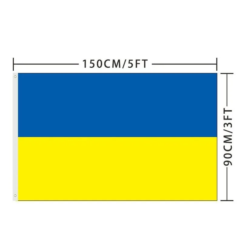 ukraine flag 3ftx5ft ukrainian national flags 150x90cm with brass grommets