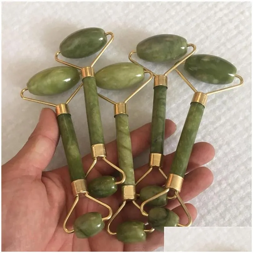 jade roller massager for face rollers gua sha nature stone beauty thinface lift anti wrinkle facial skin care tools