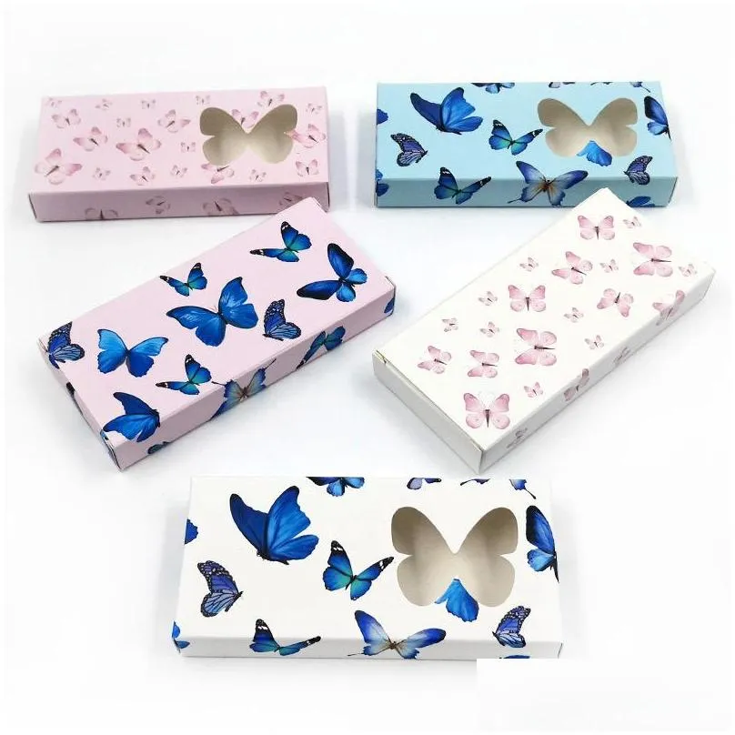 butterfly false eyelash packaging box 3d mink eyelashes boxes empty case paper lash package 11 styles