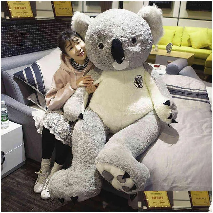 10080cm big  australia koala plush toy soft stuffed bear doll toys kids juguetes for girls birthday gift 220119