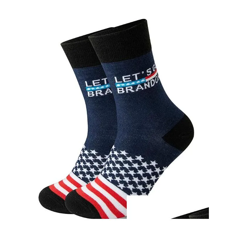 trump 2024 cotton sock party favor lets go brandon stockings warm autumn winter man women home casual sport socks