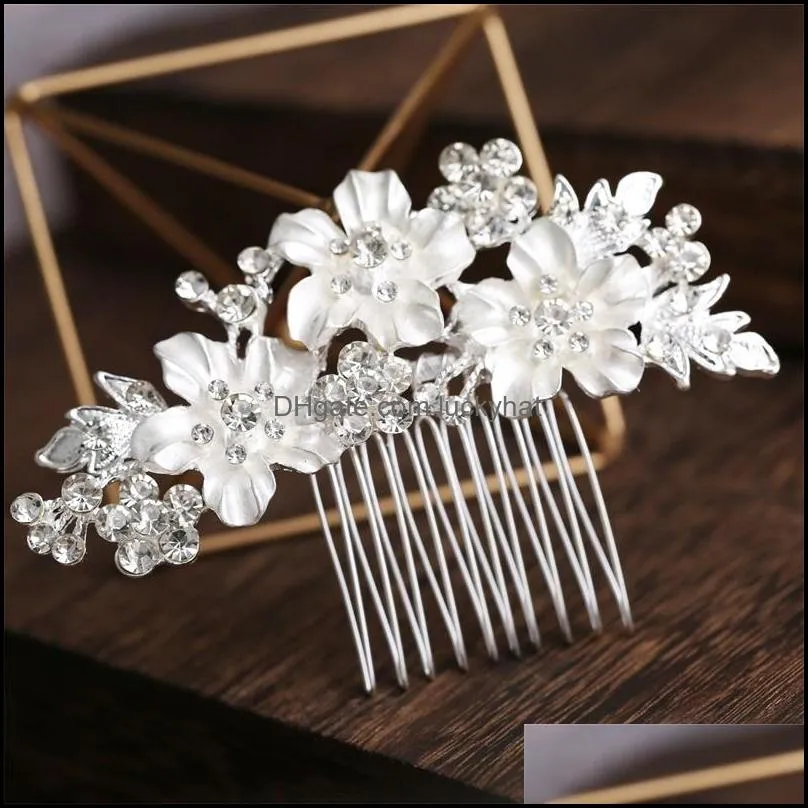 fashion pearl flower headband bridal wedding crown hair accessories hair band tiara crystal headpiece hair jewelry 73 d3
