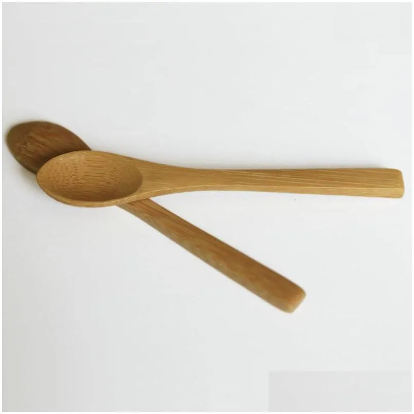 13 cm wooden spoon jam coffee baby honey bamboo spoon mini kitchen stir seasoning tool 