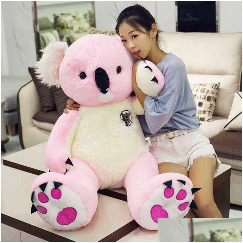 10080cm big  australia koala plush toy soft stuffed bear doll toys kids juguetes for girls birthday gift 220119