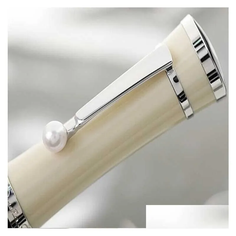 pen garbo with cute pearl clip office stationery gel ink fashion design roller ball pens promotion gift