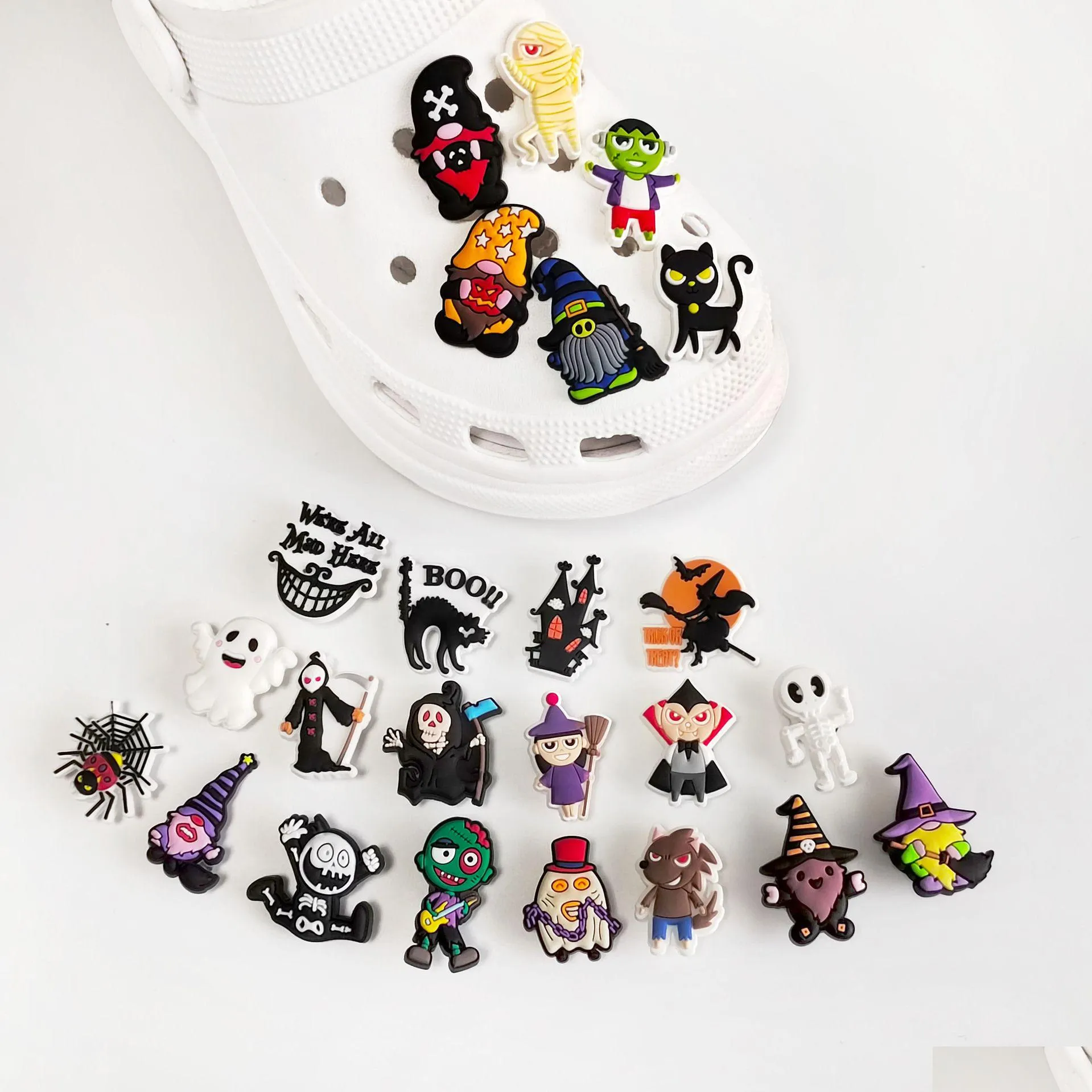 anime charms wholesale childhood memories halloween hogus witch magic witches cartoon croc charms shoe accessories pvc decoration buckle soft rubber clog