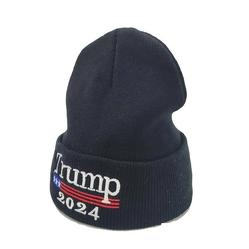 2024 trump knitted woolen hat american campaign mens and womens cold warm hats