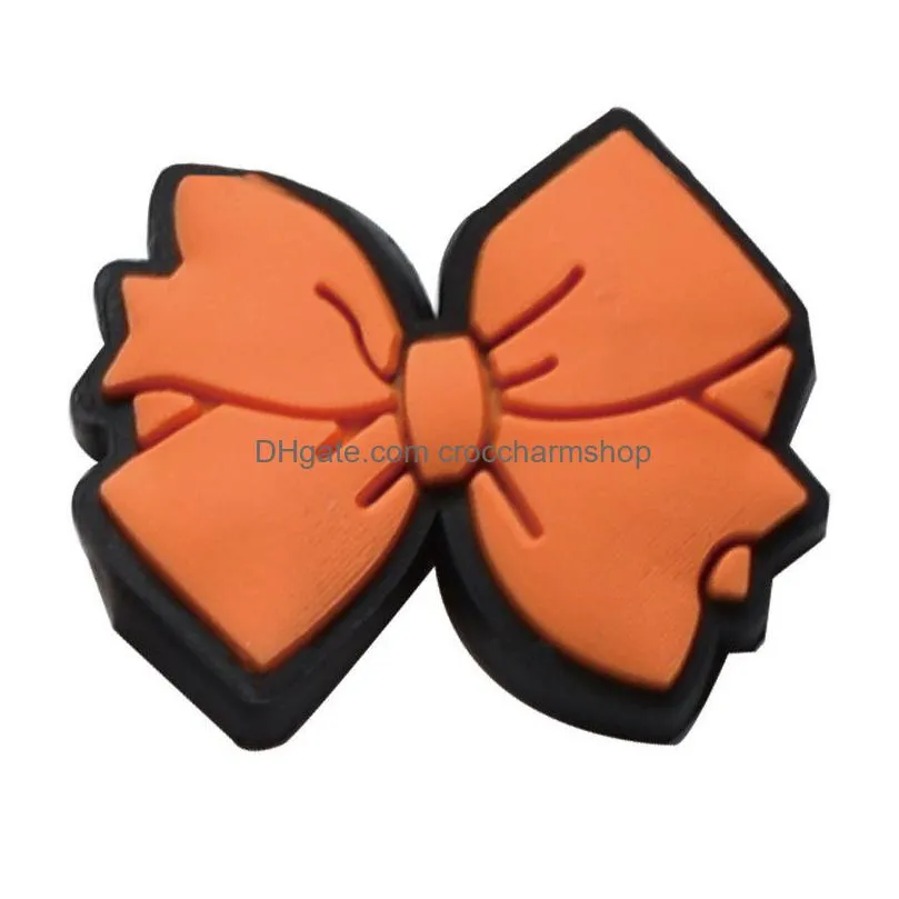 anime charms wholesale childhood memories bow bowknot cartoon croc charms shoe accessories pvc decoration buckle soft rubber clog charms fast